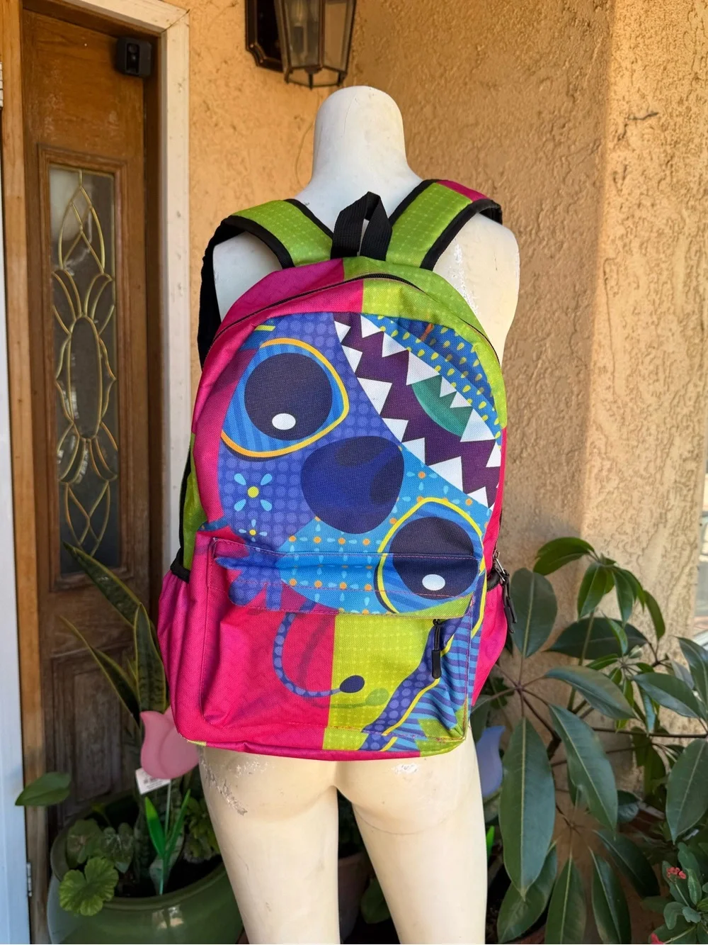 Unbranded Colorful Stitch Print Backpack